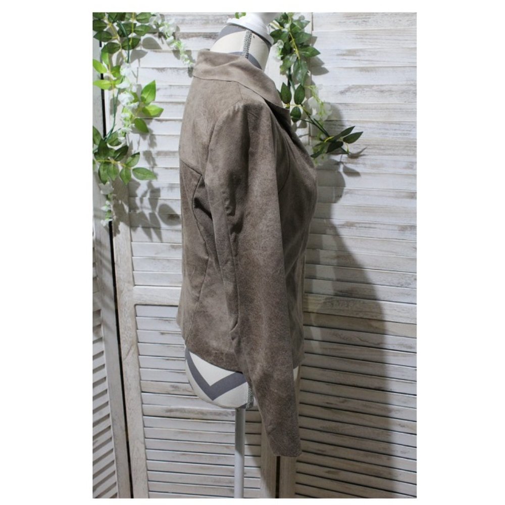 Zara Faux Vegan Suede Moto Jacket (172)🦋 - Picture 7 of 14